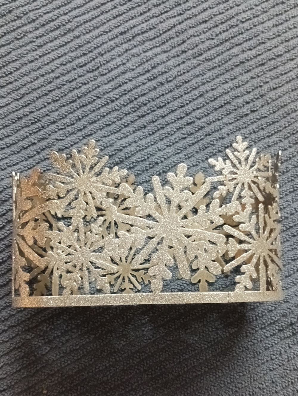 Holiday Silver Snowflake Decorative Centerpiece